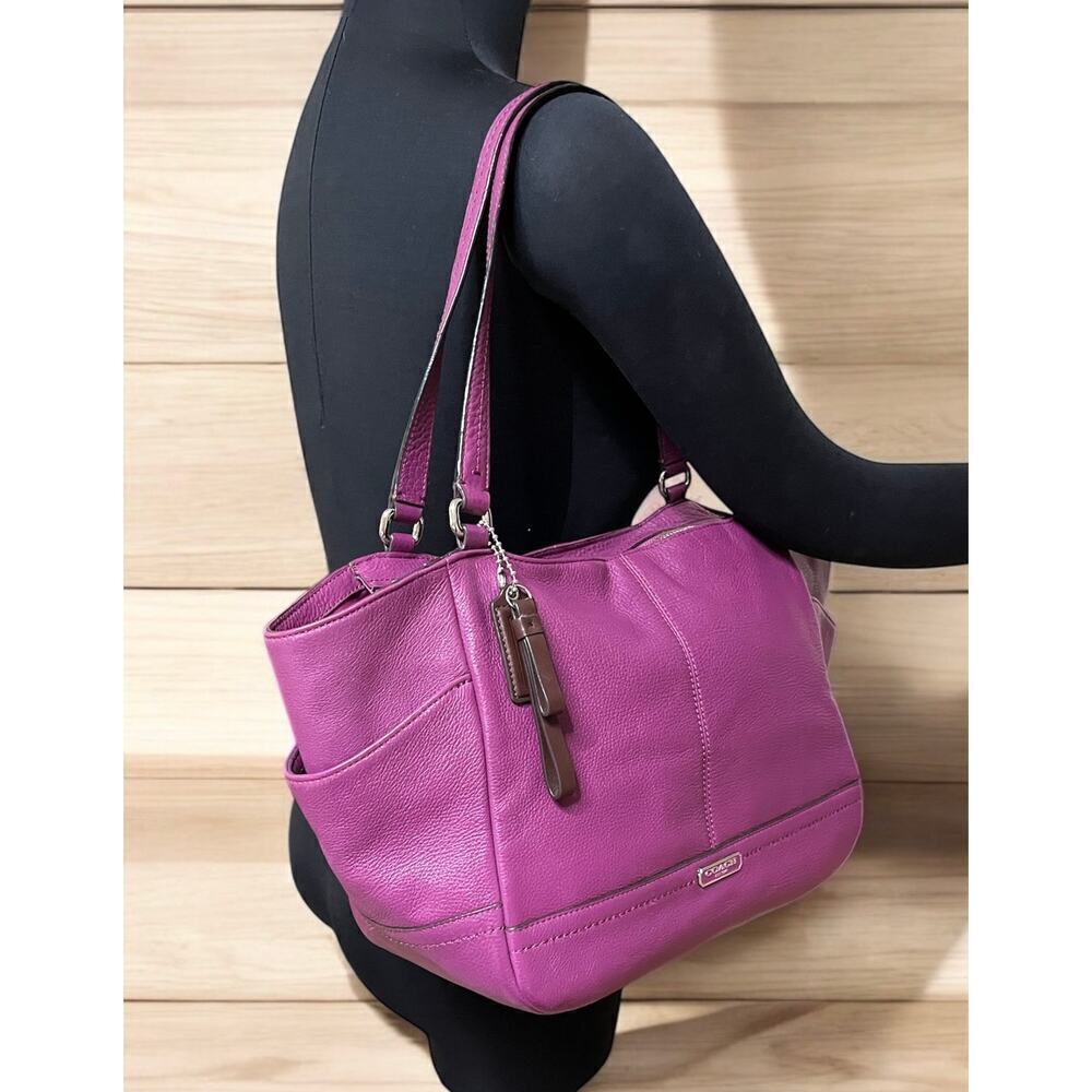 Coach F23284 Park Leather Carrie Tote Bag - Picture 7 of 12